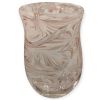Vaso Ovale Sinuoso Petalo Bianco H24